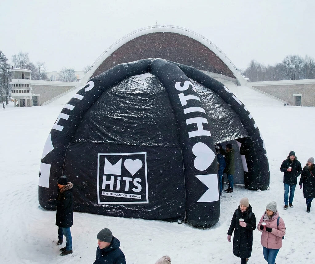 Myhits uppblåsbart reklamtält