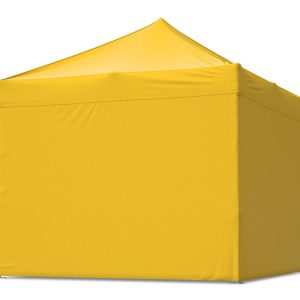 gul pop-up tält Scandipro 40 neliön muotoinen rakennettavissa oleva tält