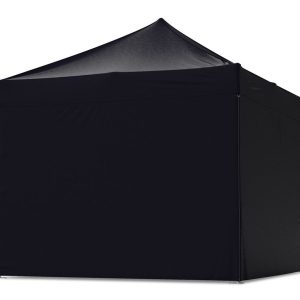 svart pop-up tält Scandipro 40 kuviossa, jonka tak on kolmiomainen ja sivut suorat.