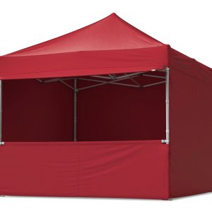 pop-up tält 3x3 väggarega röd