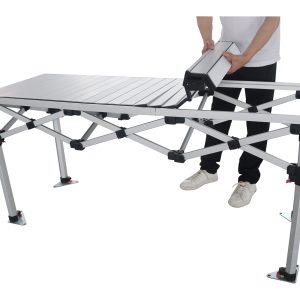 Premium terrassparasoll, fyrkantig beige-värisellä kankaalla ja grån metallirungoilla
