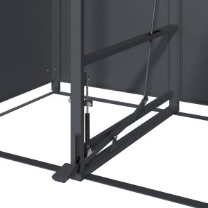 svart roskatältduk säilytysyksikkö Comfort Duo, med kaksi osaa, metallram ja valkoiset