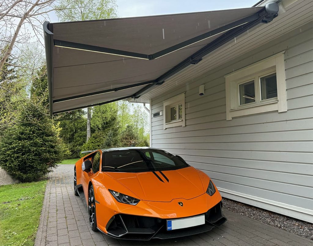 lamborghini ja terrassmarkis
